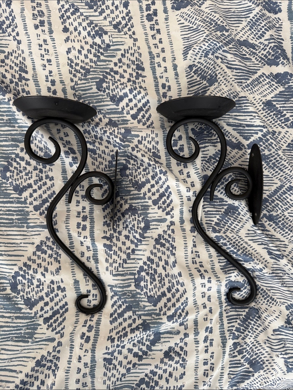 Black Decorative Scroll Wall Sconces